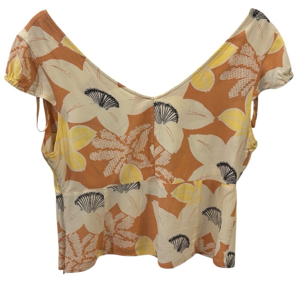 Free People Into The Groove Floral Crop Top Woman’s Size 10 - Picture 4 of 10